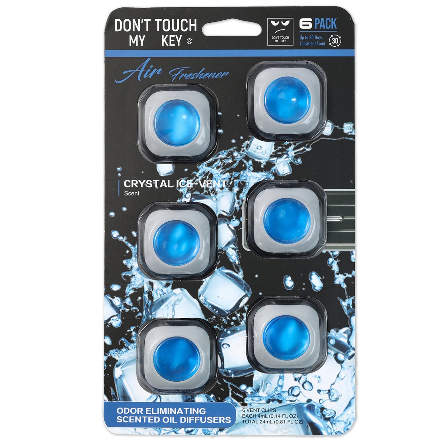 Fragrance Natural Essential Oil Fresh Scent Aromatherapy Car Air Freshener Diffuser Vent Clip Odor Eliminator 0.81oz 24ml 6 Pack