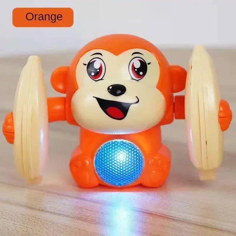 Musical Crawling Monkey Toys for Babies - Interactive Light-Up Dancing Toy for Infant Development and Tummy Time Gifts