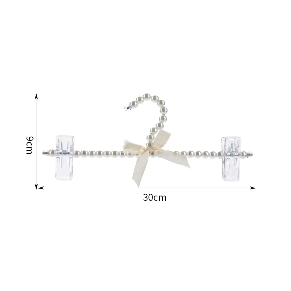 1Pc Pearl Clothes Hanger Kids Thicker Drying Racks Seamless Anti-slip Windproof Clothing Hanger Organization Home Decoration