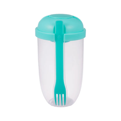 Portable Breakfast Cups Cereal Nut Yogurt Salad Cup Container Set with Fork Sauce Cup Bottle Food Storage Bento Box Lunch Box