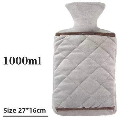 1PC Hot Water Bottle 1000ml Water Filled Winter Hot Water Bag Hand and Foot Thermos Hot Water Bottle Hot Water Accessories