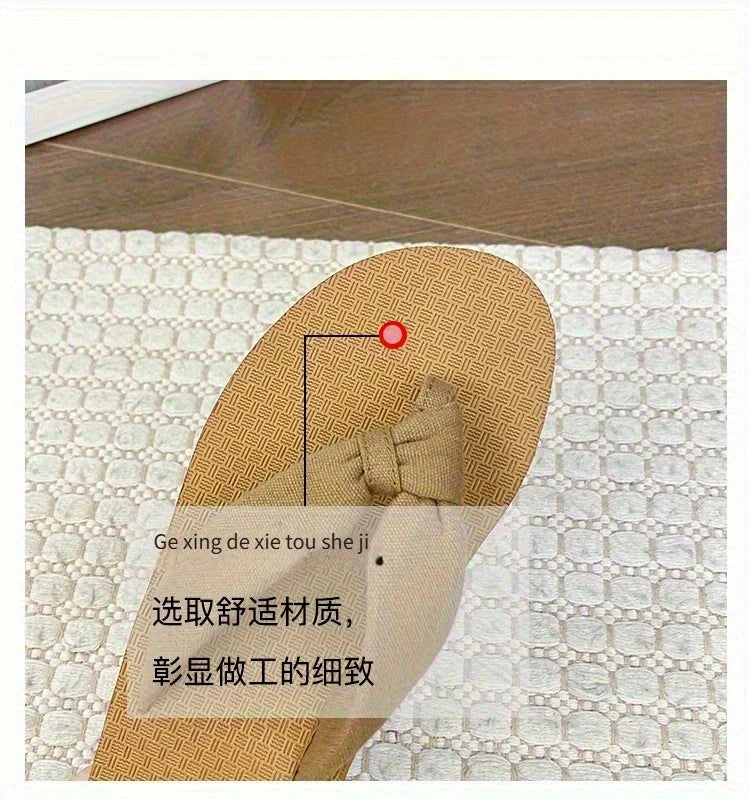 2025 new women's flip-flops, summer fashion, versatile, flip-flops, anti-slip flat beach slippers for women