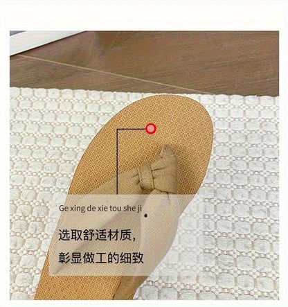 2025 new women's flip-flops, summer fashion, versatile, flip-flops, anti-slip flat beach slippers for women