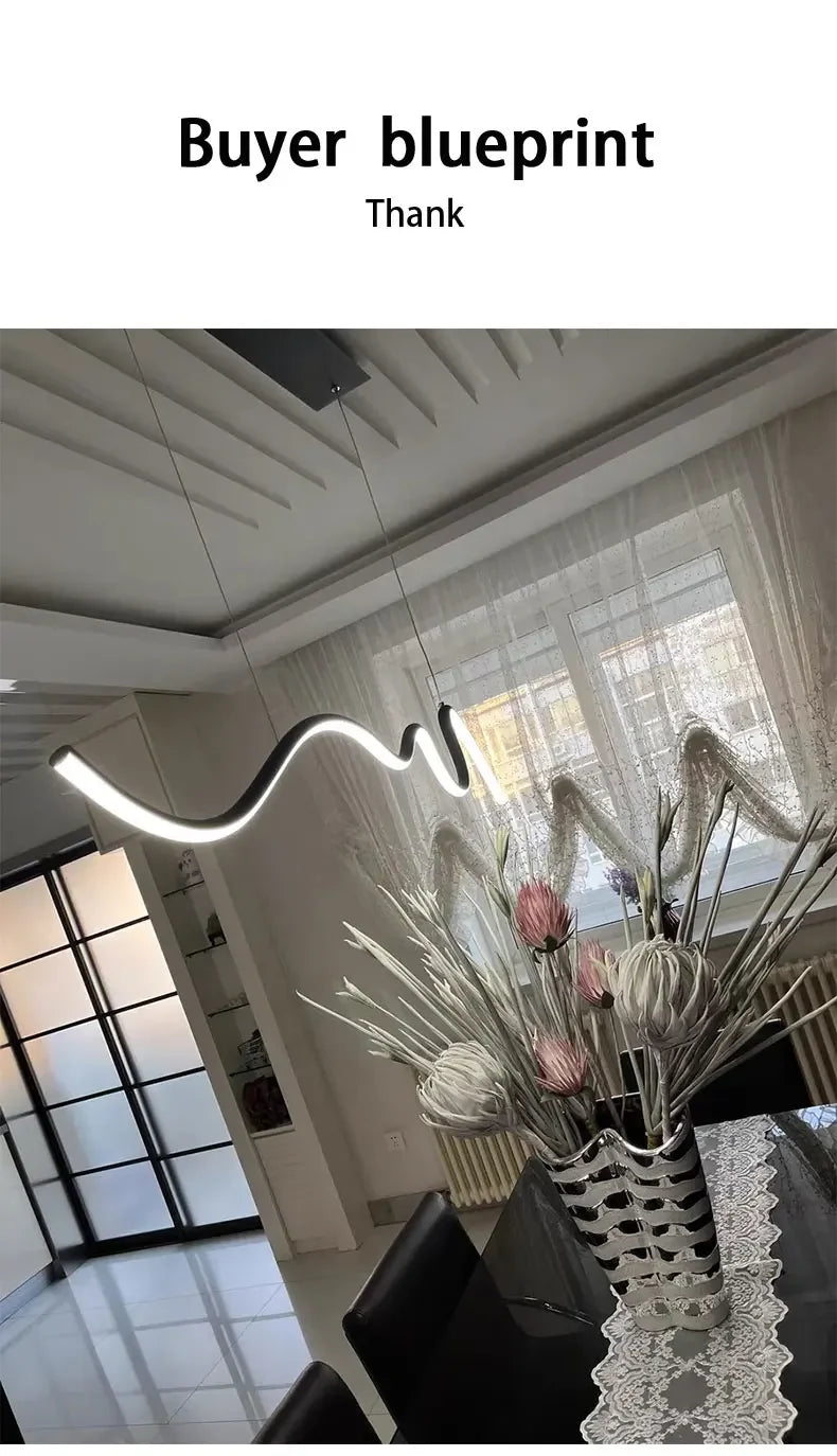 Dining Room Lamp Chandelier Light Luxury Lamps Modern Minimalist Dining Room Dining Table Bar Nordic Minimalist Strip 2025 New