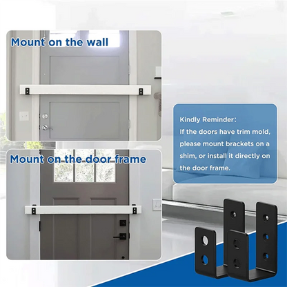 AAAEL-2 Pieces 2Inch X 4Inch Door Barrier Clips Heavy Duty Open Rod Bracket U Shape Bracket For Barn Shed Garage Gate Durable