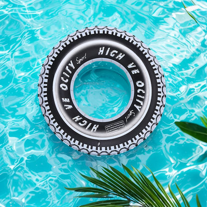 Swimming Pool Floating Rings Tire Pattern Leakproof Inflatable Swim Ring Pool Rings Air Mattresses Swimming Pool Accessories