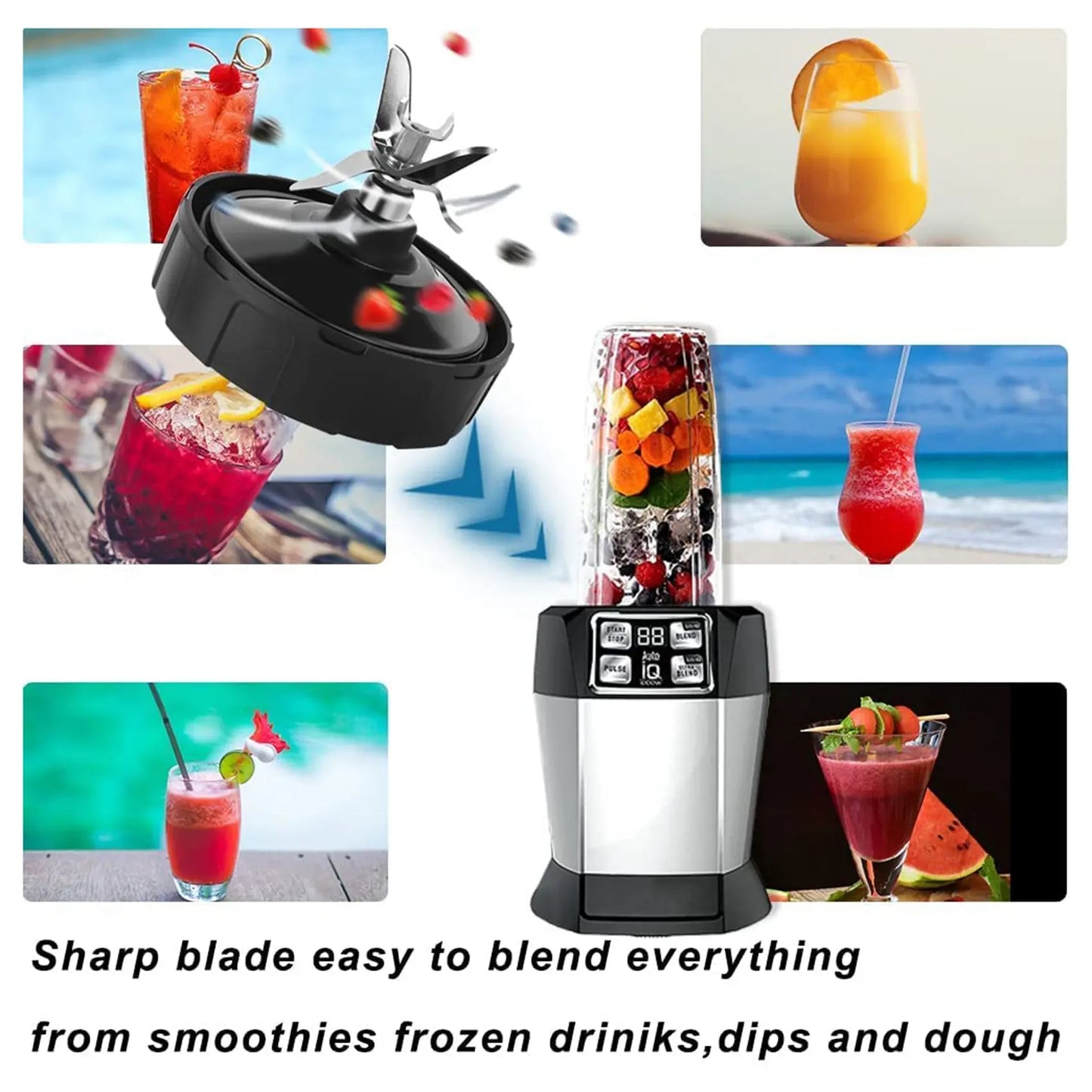 5 Fins Blender Blade for Blender QB3000, QB3000SSW-30, QB3000QR-30, QB3001SS-30, QB3000QBK, QB3004, QB3005-A07G