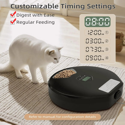 Automatic Wet/Dry Food Pet Feeder 5-Meal Timer Dispenser Programmable Smart Feeder for Cat/Dog Small Pet Supplies