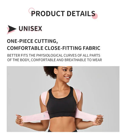 Posture Corrector Adjustable Upper Back Brace Breathable Back Support Straightener for Neck Shoulder Clavicle Lumbar Pain Relief