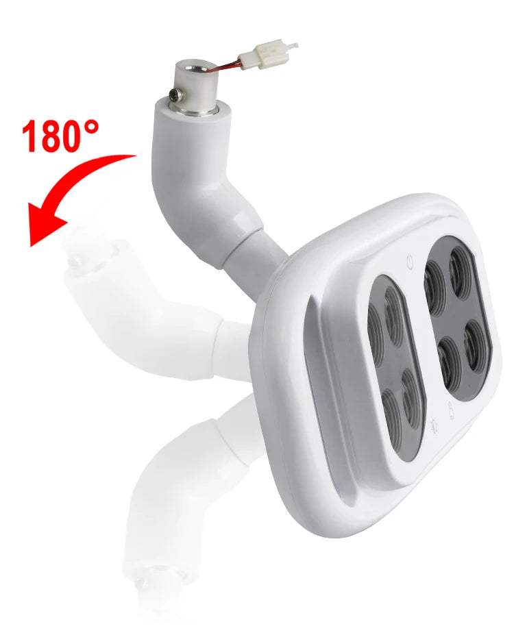 Dental Oral Light 8Bulds LED With Smart Sensor Switch Adjustable Brightness Surgical Lamp Dentistry Induction Yellow White Light