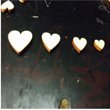 100Pcs Wooden Love Heart Table Scatter DIY Crafts Accessories Wedding Decoration Accessories Cute Home Sewing Accessories