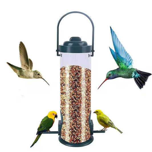 Pet Bird Feeder Pet Food Dispenser Outdoor Hanging Multiple Holes Bird Feeder Flying Animal Automatic Food Feeding Tool
