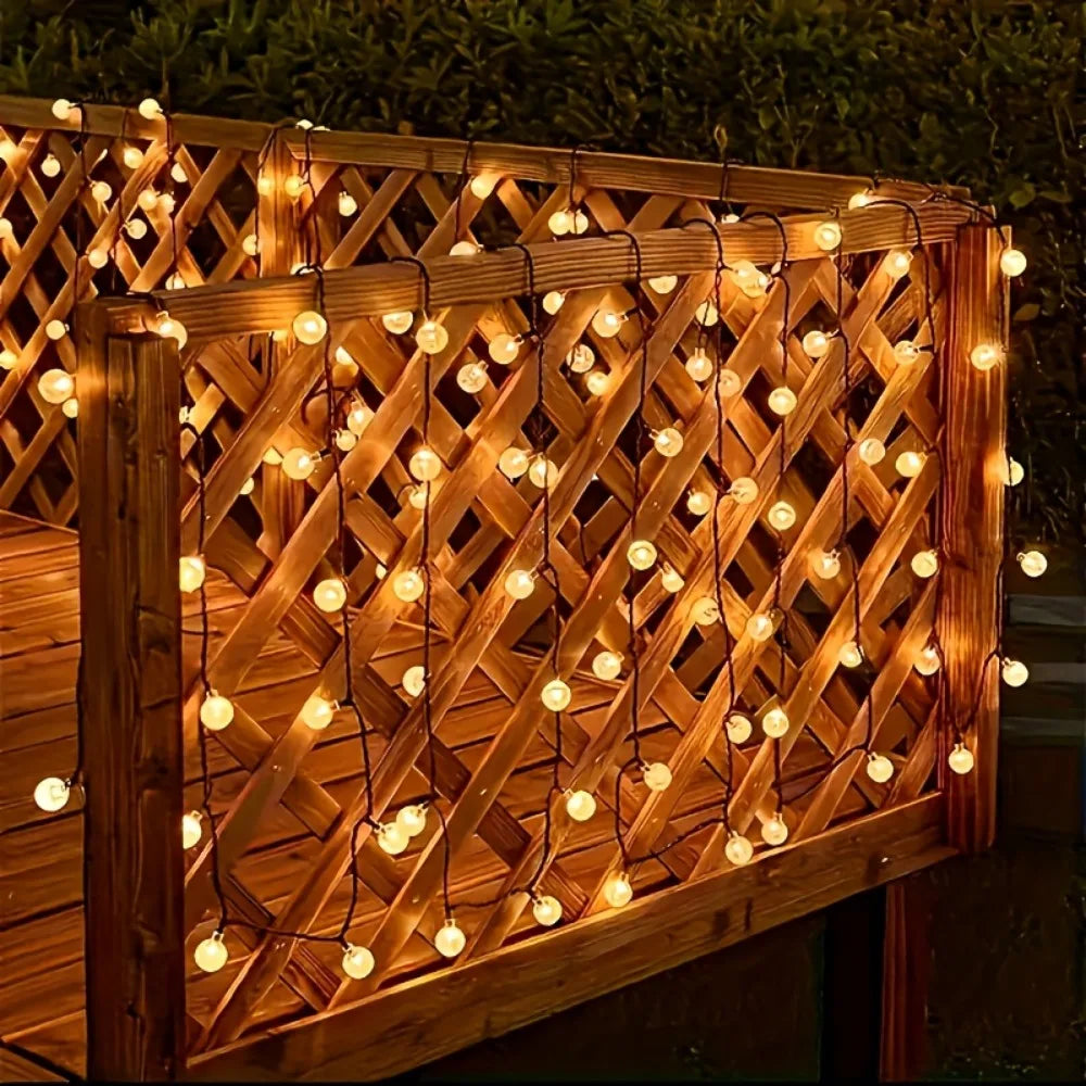 Solar Light String 200LED/100LED/20LED Solar Crystal Light String for Garden, Courtyard, Christmas Festival and Party Decoration