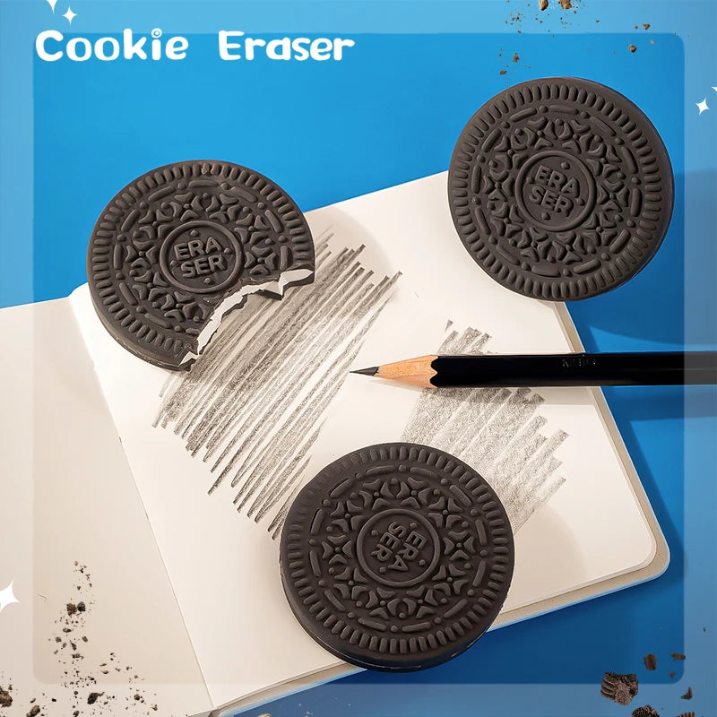 Kawaii stationery items School teacher gift Office Supplies classroom back to school cookie Carton Rubber Erasers cute things