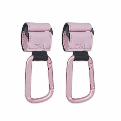 1/2pcs Baby Stroller Hooks Multifunctional Leather Aluminum Alloy Hook Portable Infant Carriage Hook Stroller Accessories