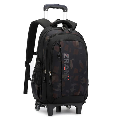 School Rolling backpack bag School Bags with wheels Student wheeled Backpacks for boys Children School Trolley Bag Waterproof