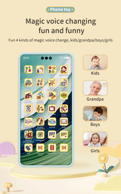 Children Toys Cell Phone Baby Early Education Story Mobile Phone Toys Study English Toys Corpuscle Audio Book Music Toys Gifts