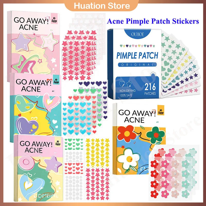 Colorful Acne Pimple Patches Lighten Pimple Marks Repair Acne Pimple Gentle Cleansing Non-Irritating Acne Pimple Patches