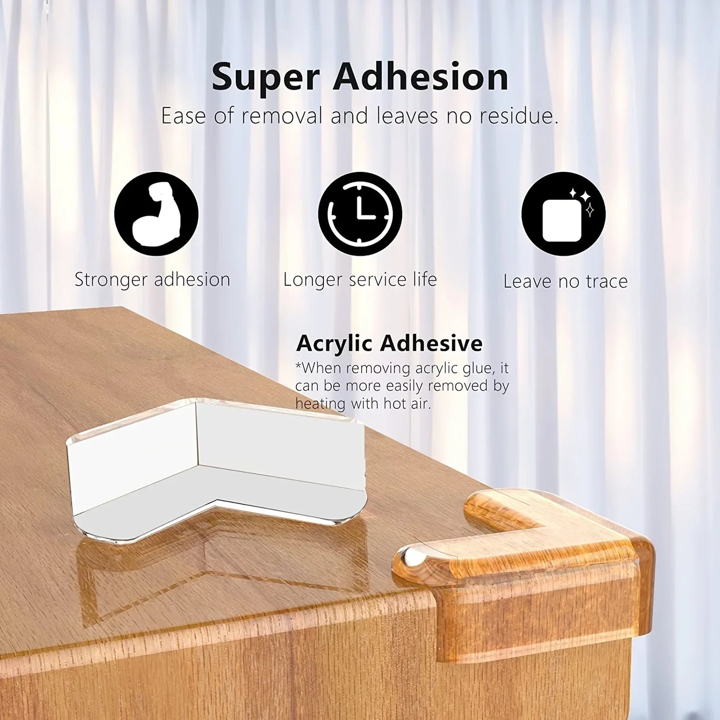 Furniture corner protector, corner and edge safety protection pad, transparent protection, used for corner furniture (L-shaped)