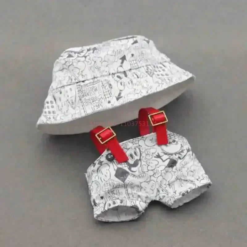 Labubu V1 V2 Generation Labubu Baby Clothes Printed Casual Hoodies Trendy Brand Cardigans, Fisherman Hats, Overalls Ornament ﻿