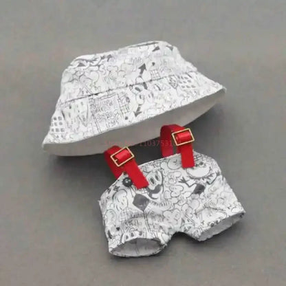 Labubu V1 V2 Generation Labubu Baby Clothes Printed Casual Hoodies Trendy Brand Cardigans, Fisherman Hats, Overalls Ornament ﻿