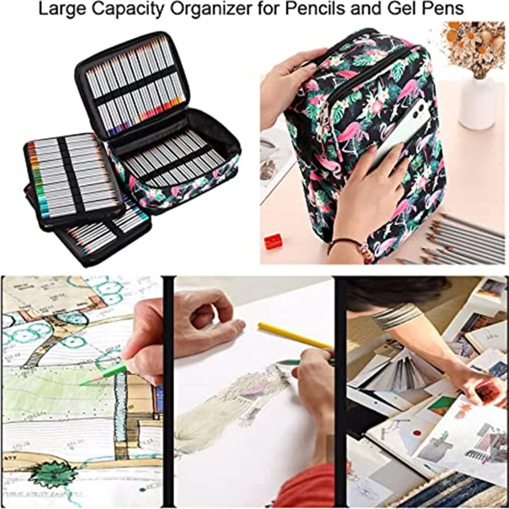School Pencil Case Supplies 300 Slots Pencilcase Stationery Organizer Acsesories Large Capacity Pen Box Kit Aesthetic Bag Pouch