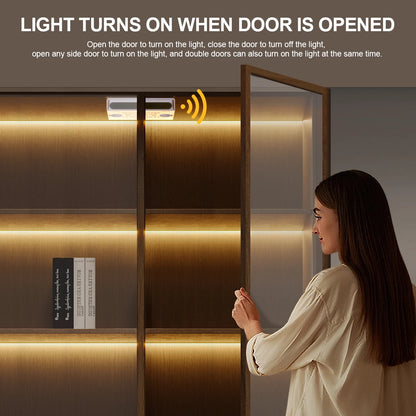 Smart Double Door Proximity Sensor Switch DC 12V-24V LED Light Switch For Wardrobe Cabinet Closet Backlight DIY Control Switch