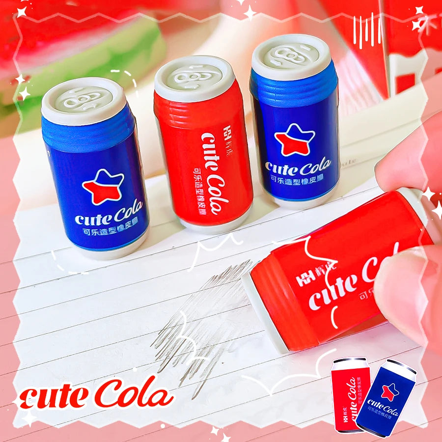 school teacher gift back to school supplies Aesthetic cute stationery Kawaii object funny erasers Drinks rubber cute things byUm