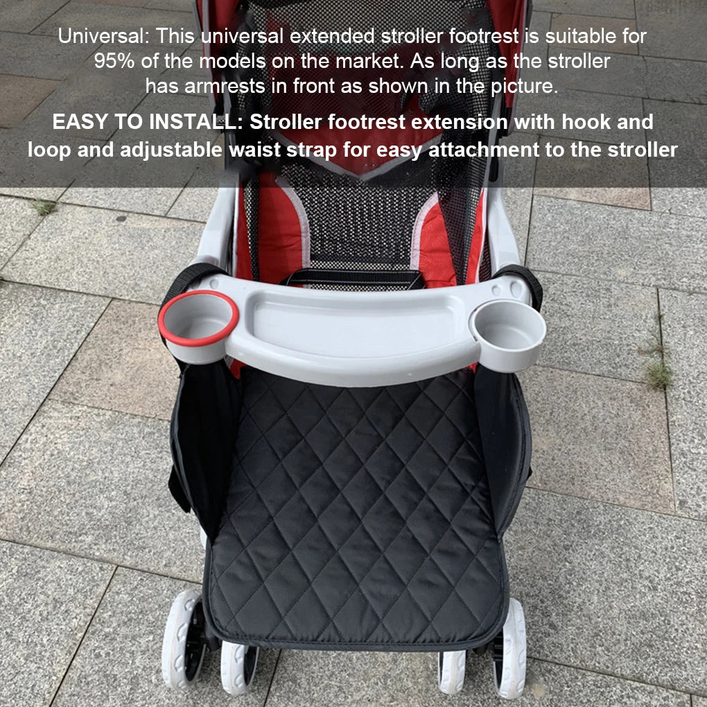 Universal Baby Stroller Footrest with Hook Oxford Cloth Leg Rest Foot Board Toddler Seat Extender Feet Extensions