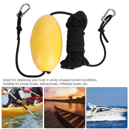 Drift Anchor 9.8m/32.2ft Fishing Drift Anchor Throw Line Sea Drogue Portable Float Buoy Accessory for Marine Boat Yacht Kayak