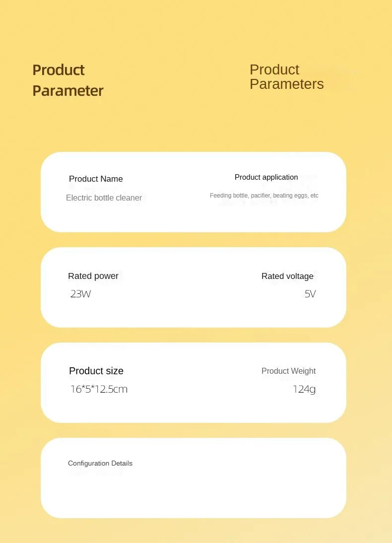 USB Handheld Blender, Silicone Brush, Electric Bottle Washing Machine, Wireless Egg Beater, Multi functional Food Mixing Blender
