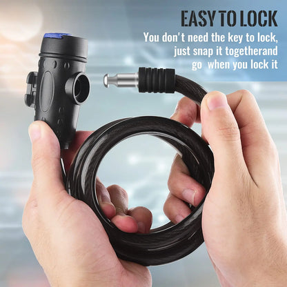 Bicycle Lock Outdoor Anti-Theft Bike Lock with 2 Keys Weatherproof Heavy Duty Bicycle Lock for Bicycle Motorcycle Scooter