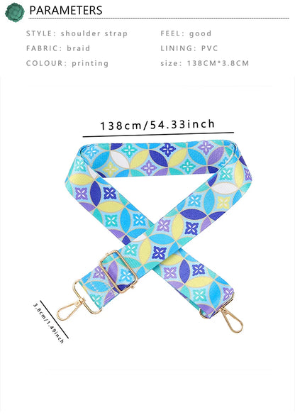 Fashionable And Minimalist Shoulder Strap Print Adjustable Bag Strap Luggage Replaceable Travel Accessories