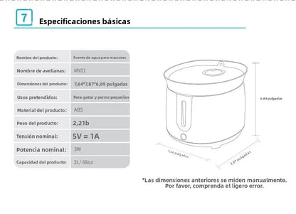 AQHH App Control Cat Water Fountain Wireless Pump Pet Water Fountain Inside Automatic Smart Fountain fuente de agua para gato