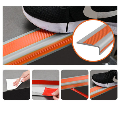 L-Shaped Stair Anti-Slip Tape Strips For Indoor And Outdoor Steps Decoration Waterproof Home Office Building Apartment Edge Safe