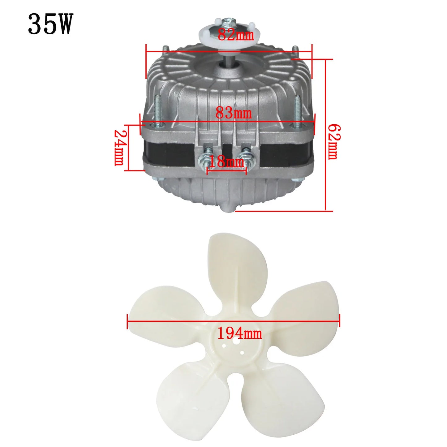 25W  30W 45W 60w motor refrigerator cooling fan motor for refrigerator parts fan shaded pole asynchronous freezer fridge