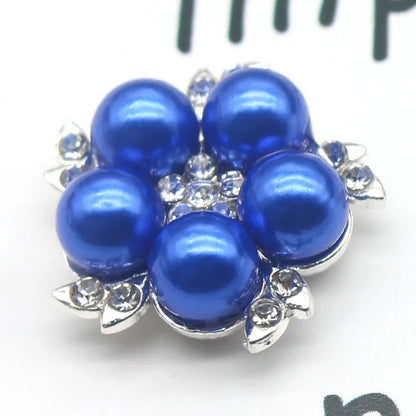 5Pcs Alloy pearl accessories DIY jewelry accessories rhinestone drill disc accessories DIY hair accessories clothing accessorie