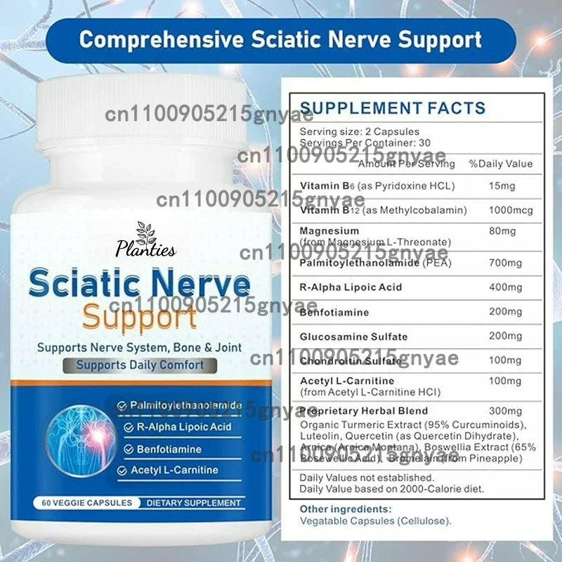 Sciatic Nerve Relief Supplement Vitamin 40 Times Stronger Than The Natural Form of R-ALA, Non-synthetic Lipoic Acid