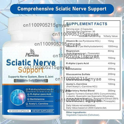 Sciatic Nerve Relief Supplement Vitamin 40 Times Stronger Than The Natural Form of R-ALA, Non-synthetic Lipoic Acid
