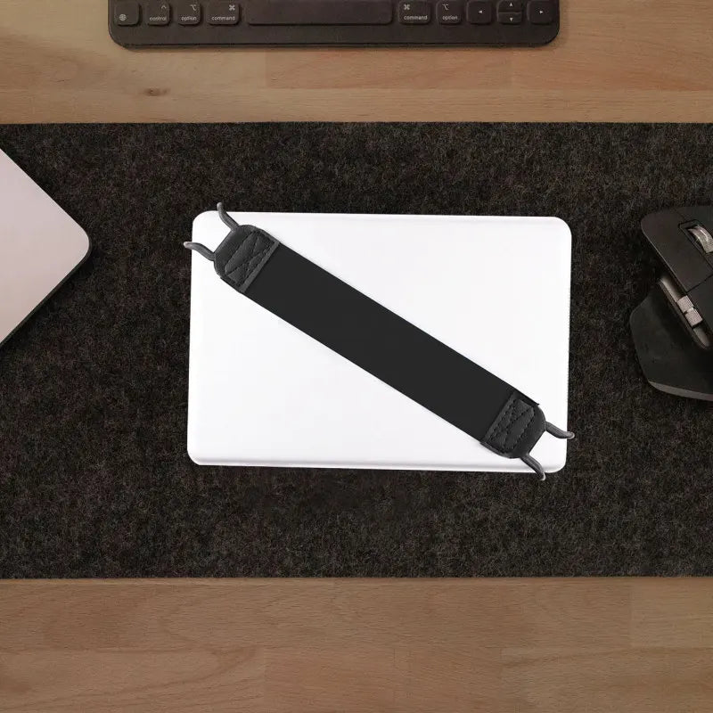 Portable Anti Drop Back Adhesive Band Tablet Hand Strap Holder For Single Hand Operation Elastic Grip Black 3x19cm Tablet