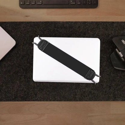 Portable Anti Drop Back Adhesive Band Tablet Hand Strap Holder For Single Hand Operation Elastic Grip Black 3x19cm Tablet