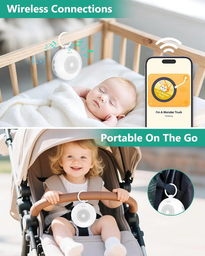 1000mAh USB Rechargeable White Noise Machine with Night Light, 12 Soothing Sounds,Timer Shutdown for Baby/Adult