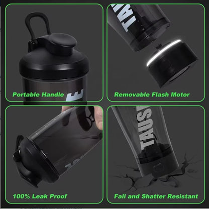 Electric Protein Shaker Bottle, USB Rechargeable Blender Bottles, BPA Free, Tritan Portable Blender Cup, 650ml