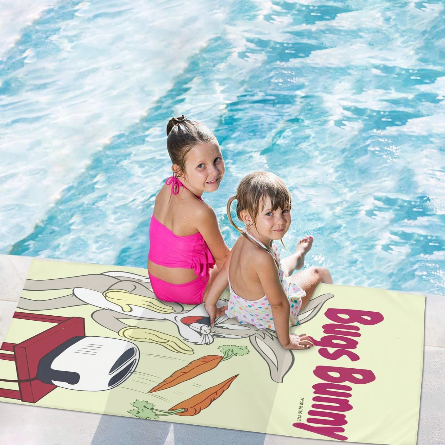 Bunnys Anime Cartoon Beach Towel Baby Bugs Bunny, Hand Shower, Travel Towels, Bathroom, Cute Room Decor, Bath