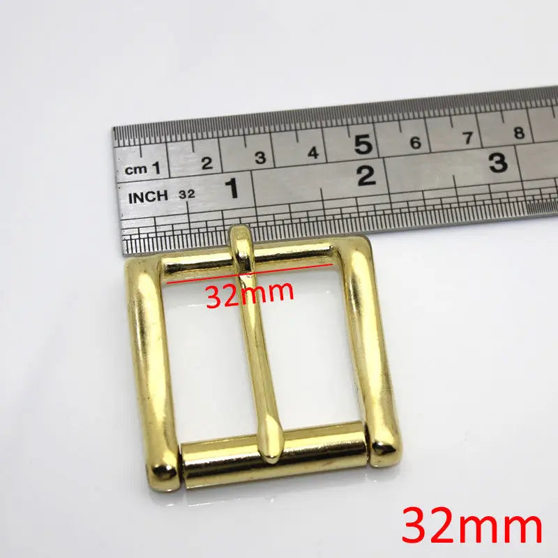 Brass Belt Roller Buckle End Bar Heel bar Buckle Single Pin Half Belt Buckle Leather Craft Bag Strap Jeans Webbing Dog Collar