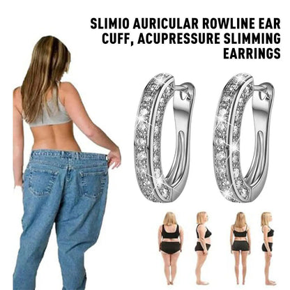 Magnetic Slimming Earrings Women Burning Fat Health Crystal Weight Loss Earrings Zirconia Magnetic Therapy Health Care Slim