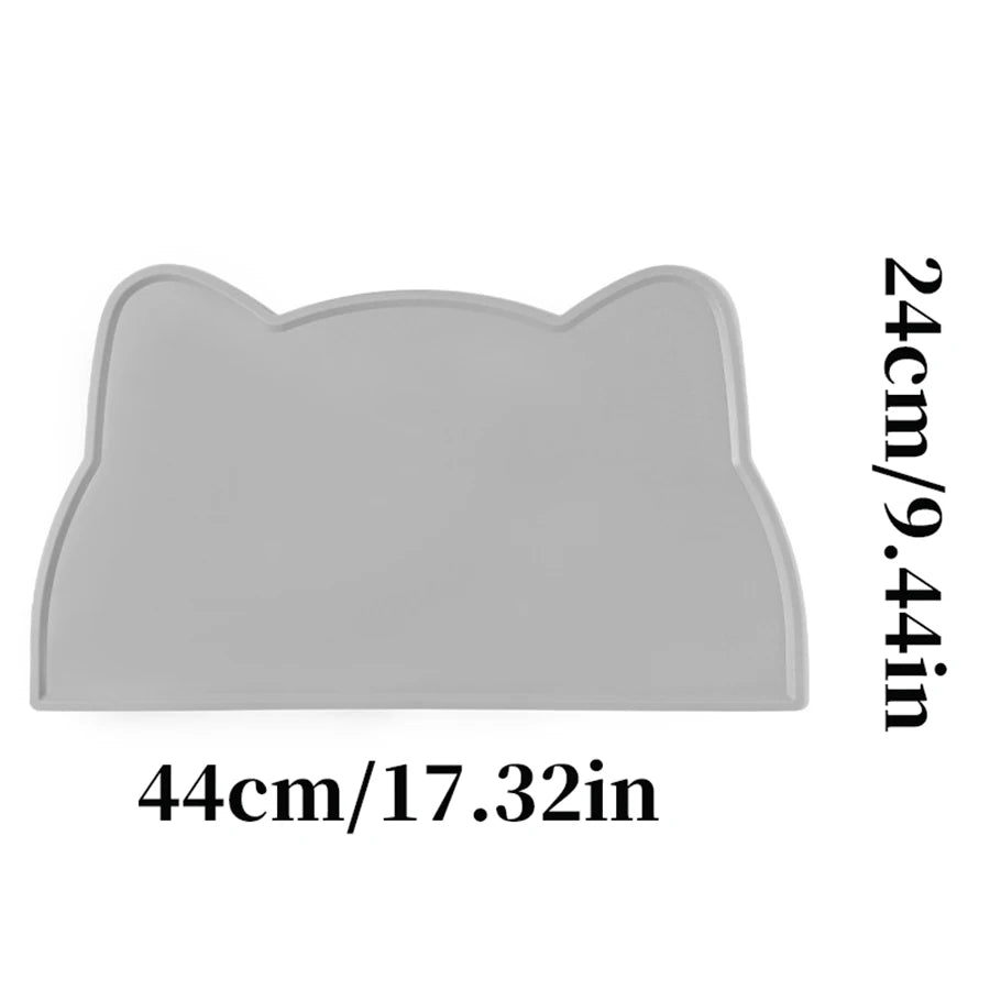Pet Silicone food Mat Portable heat insulation Waterproof Non-Slip Feeding Mat Slow feeder Bowl Pad Cushion Cat Dog Pet supplies