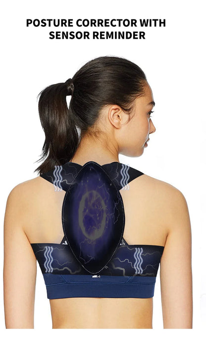 EMS Perfect Posture Belt Corrector Back Massage With Muscle Stimulator For Adult and Kids Improve Lumbar Support Posture
