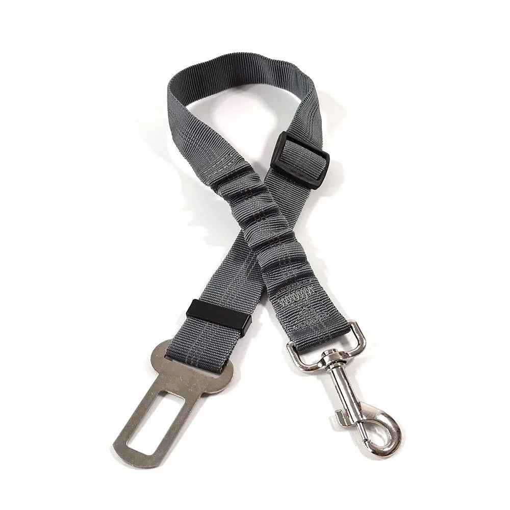 Reflective Dog Seat Belt - Adjustable and Durable Nylon Harness with Bungee Fabric Belt for Safe and Secure Car Travel
