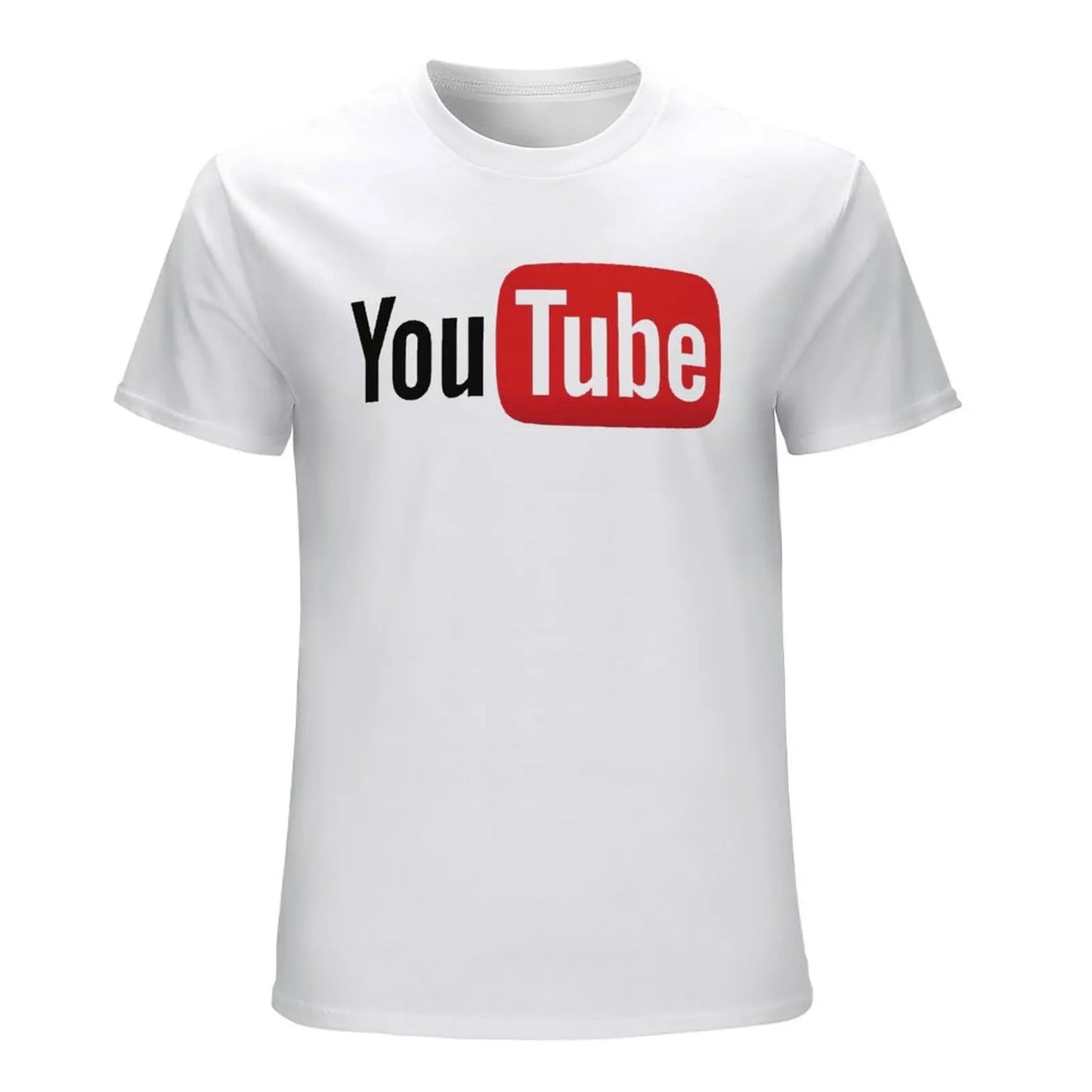 Mens T-Shirt YouTube Logo T-Shirts Fashion Video Website Summer Tees Y2K Fun Design 100% Cotton Clothes Plus Size